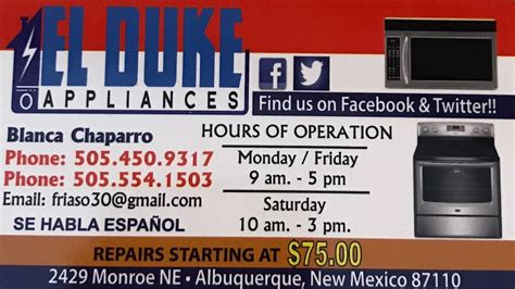 Call us today! CALL (505) 249-9182 or TXT 24/7 hugostvrepair@yahoo. . Used appliances albuquerque